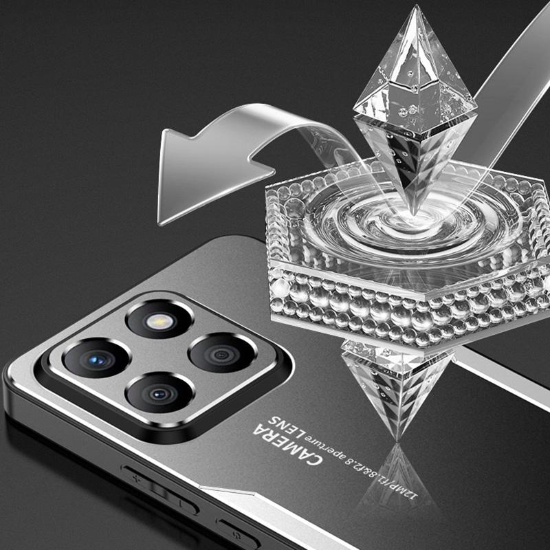 Для Honor X8b 4G противоударный чехол из алюминиевого сплава, матовая защитная задняя крышка