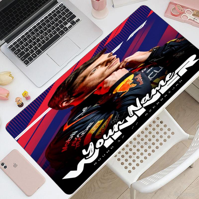 Custom Name Max Verstappen Theme Mouse Pad, Non Slip Rubber Base, Multifunctional Office & Home Decor, Perfect for Workspace Personalization.