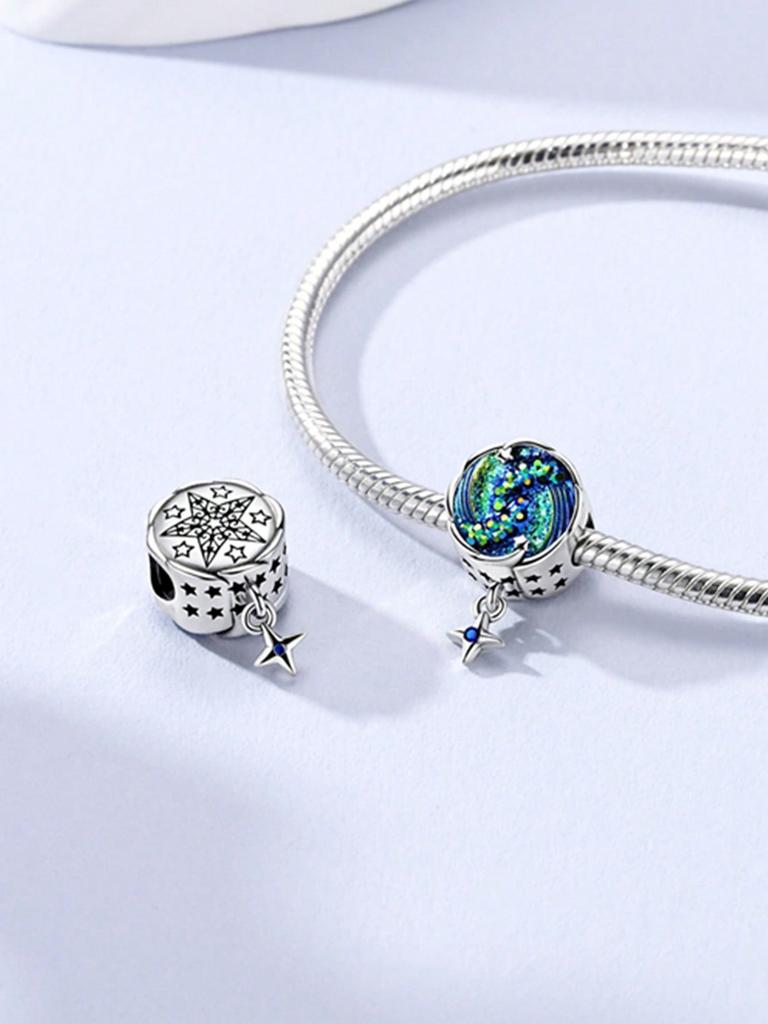 Шармы Plata Blue Ocean Beads Шарм с покрытием медью Подходит для шармов Медьоригинал Браслет Для изготовления ювелирных изделий DIY Шарм
