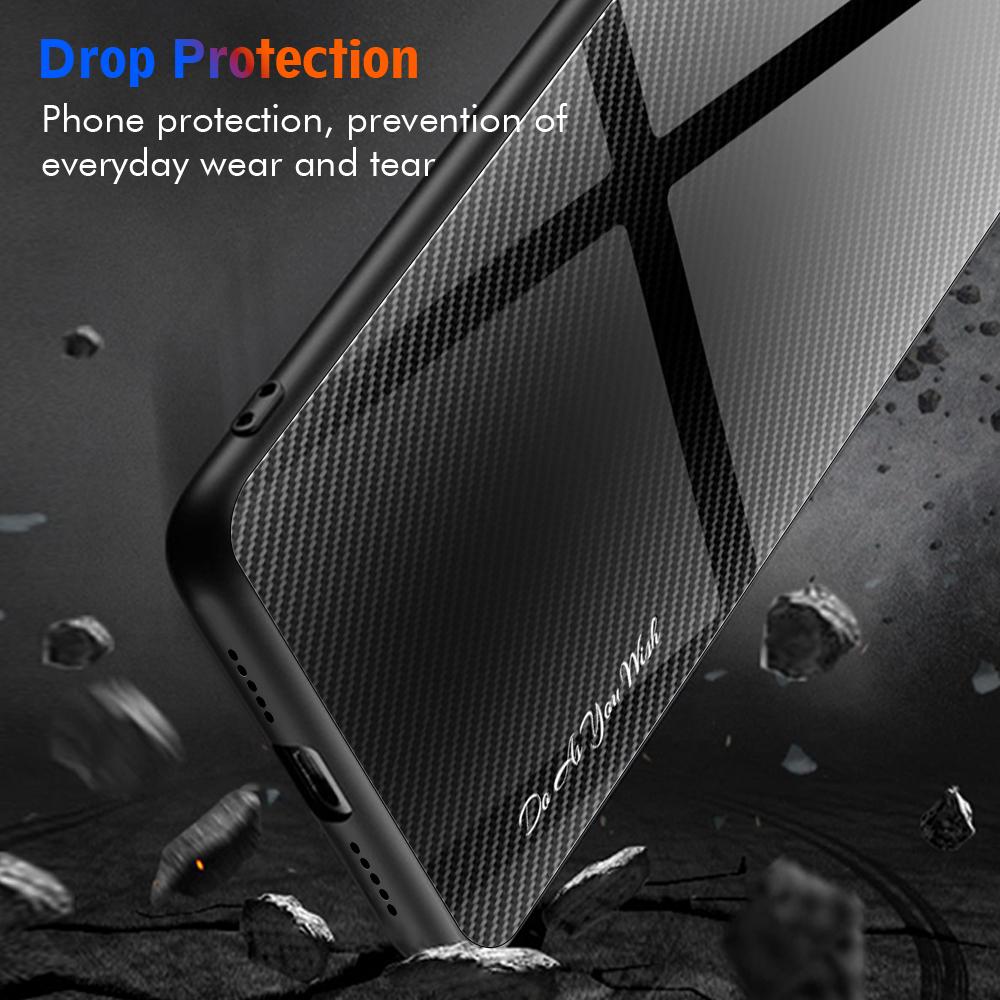 For Huawei Pura 70 Ultra Case Tempered Glass+TPU Phone Cover Carbon Fiber Texture