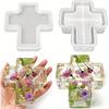2Pcs Silicone Cross Mold for DIY Crafts - Epoxy Resin Candle Making, Candle Holder, Halloween Decorations