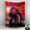 Red Motogp Racing Bike Rider Fast Machines Dynamic Background Patterned tapestry for bedroom and living room home decor sofas