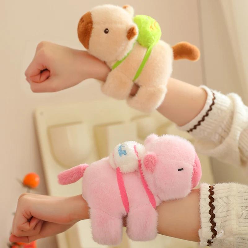 10/15 шт. игрушки Capybara Clap Circle Slap Wrap Wristband Bracelet Capybara Plush Hand Ring Fun Pop Circles Kids Gift