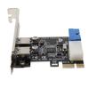 Карта расширения PCI E на USB 3.0 19-контактный конвертер Внешний 2-портовый USB 3.0 Двойной интерфейс USB 3.0 Для ПК Настольный