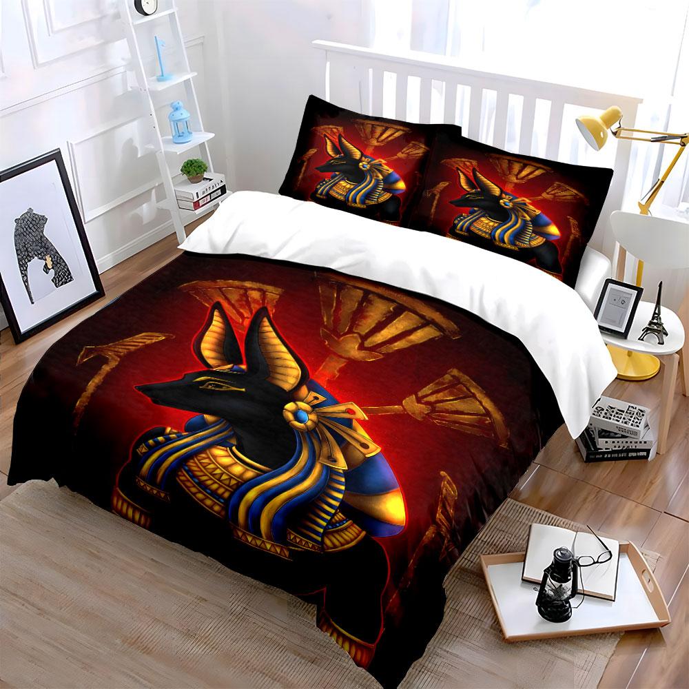 "Majestic Anubis Radiance" Bedding sets Duvet covers Pillowcases(1* Duvet Cover 2* Pillowcases without duvet insert)