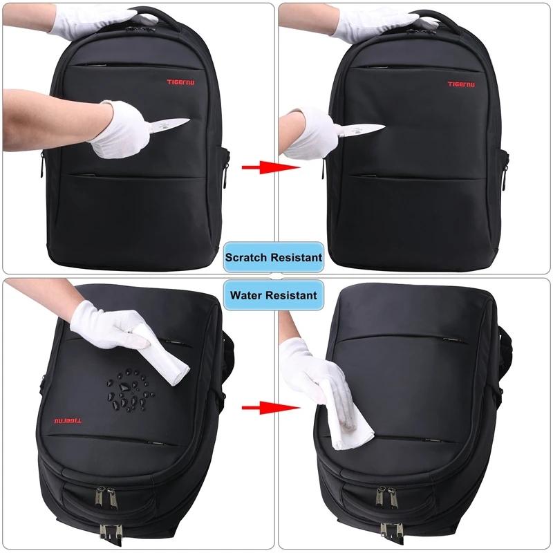 Tigernu Противоугонный рюкзак большой емкости 15,6 17 дюймов для колледжа для ноутбука, мужской рюкзак, женский и женский дорожная сумка