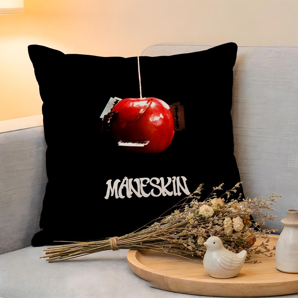 Cushion Cover Linen SkinFriendly Soft Decorative Case For Sofa Home Decor Hot Rock Band MManeskinS Pillow cover