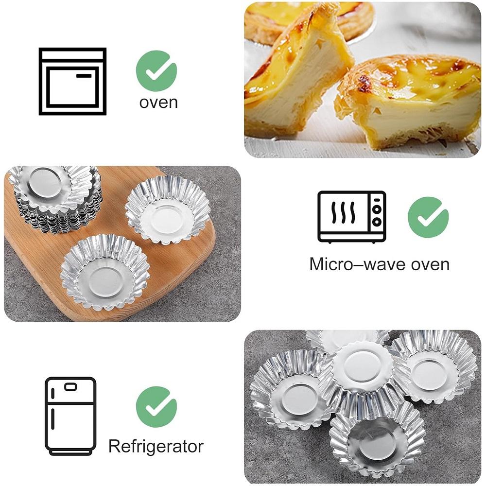 100Pcs Mini Egg Molds Tiny Pie Tartlets Dessert Muffin Cupcake Pans Tin Egg Mold Bakeware