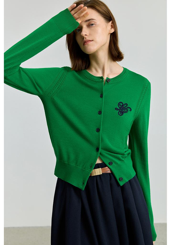 LILY Merino Wool Knitted Cardigan
