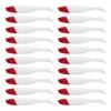 20pcs Soft Bait Worm 7cm Fishing Lures Artificial T Tail Silica Gel Bait for Fishing Blanc