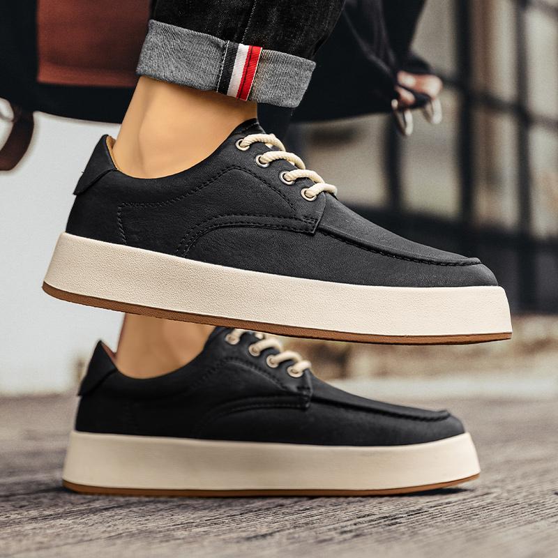 Модная мужская обувь класса люкс, повседневная обувь на шнуровке для мужчин, новое поступление, удобная обувь для ходьбы, классические кожаные туфли для скейтбординга для мужчин