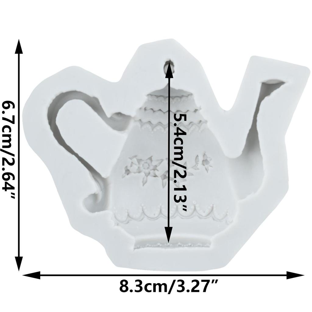 Форма из силикона для чаепития Чайник Чайная чашка Формы для мастики Инструменты для украшения торта Топпер для кекса Конфета Смола Глина Шоколад Форма для гампасты
