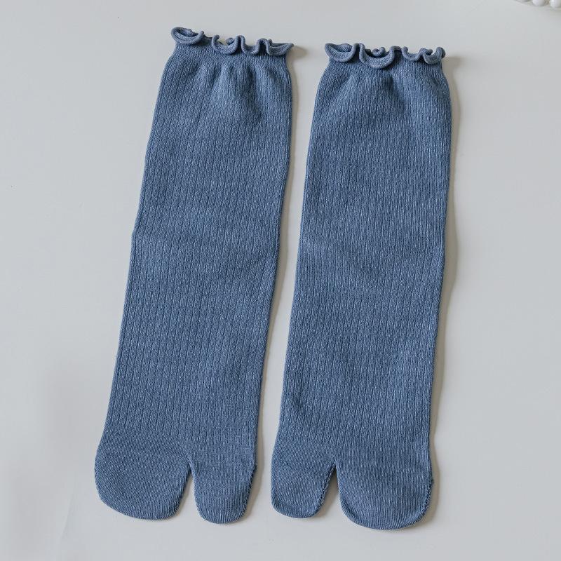 1Pair  High Quality Combed Cotton Split Toe Socks Unisex Simple Comfortable Two-Toed Socks Harajuku Men Women'S Tabi Socks