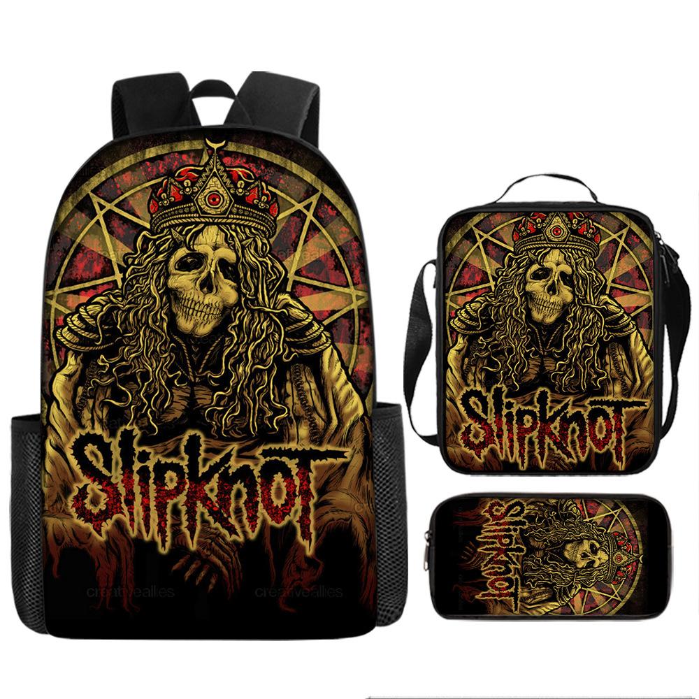 Рюкзак на Хэллоуин Тяжелый Металл Рок Slipknot Рюкзак с Цифровой Печатью Сумка Через Плечо Пенал