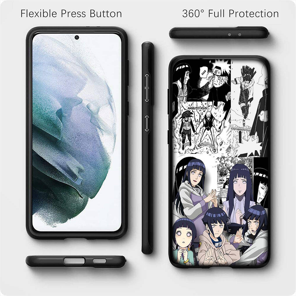 for Samsung Galaxy S25 S24 S23 S22 Ultra FE Plus A17 A37 A57 A56 A55 A06 A16 A15 A36 A26 A35 A05 A25 A54 A34 S9 Phone Case Hinata Hyuga Naruto Cover