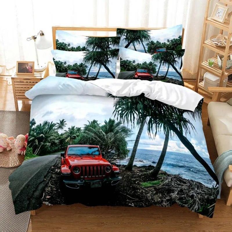 Комплект постельного белья 3D Coconut Tree, большой пуховый пододеяльник, наволочка, AU EU, двуспальная односпальная кровать, украшение для спальни, подарок