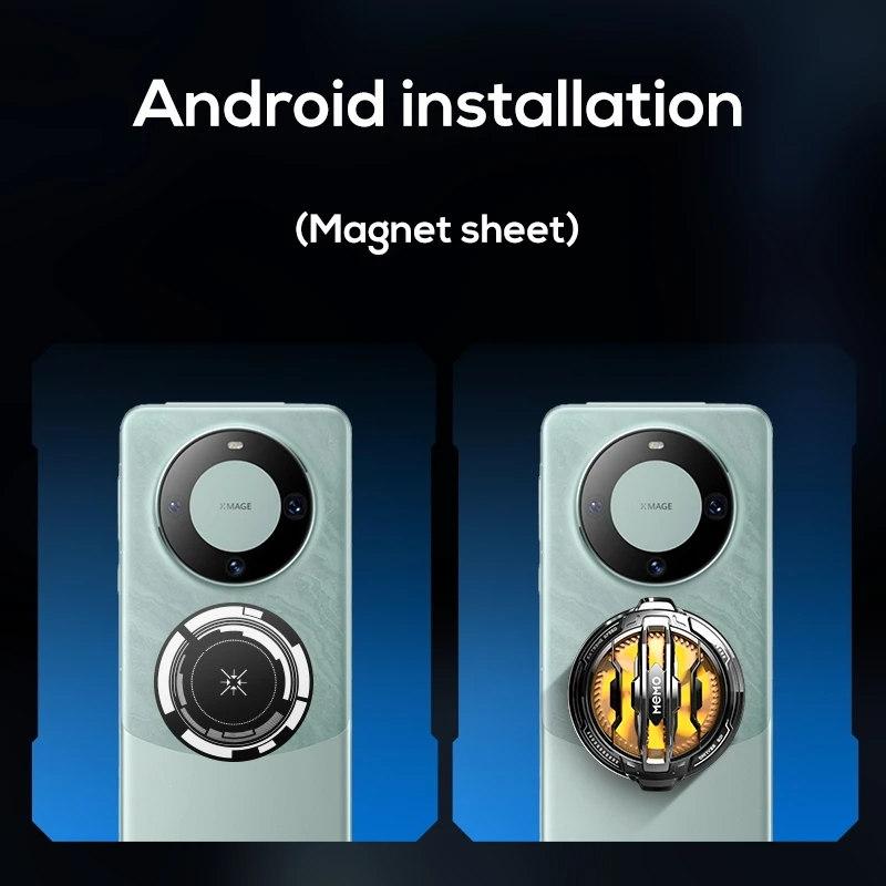 Кулер для мобильного телефона, универсальный магнитный охлаждающий вентилятор, чехол-радиатор для iPhone 15 Pro Max Xiaomi 14, портативный телефон, крутой радиатор