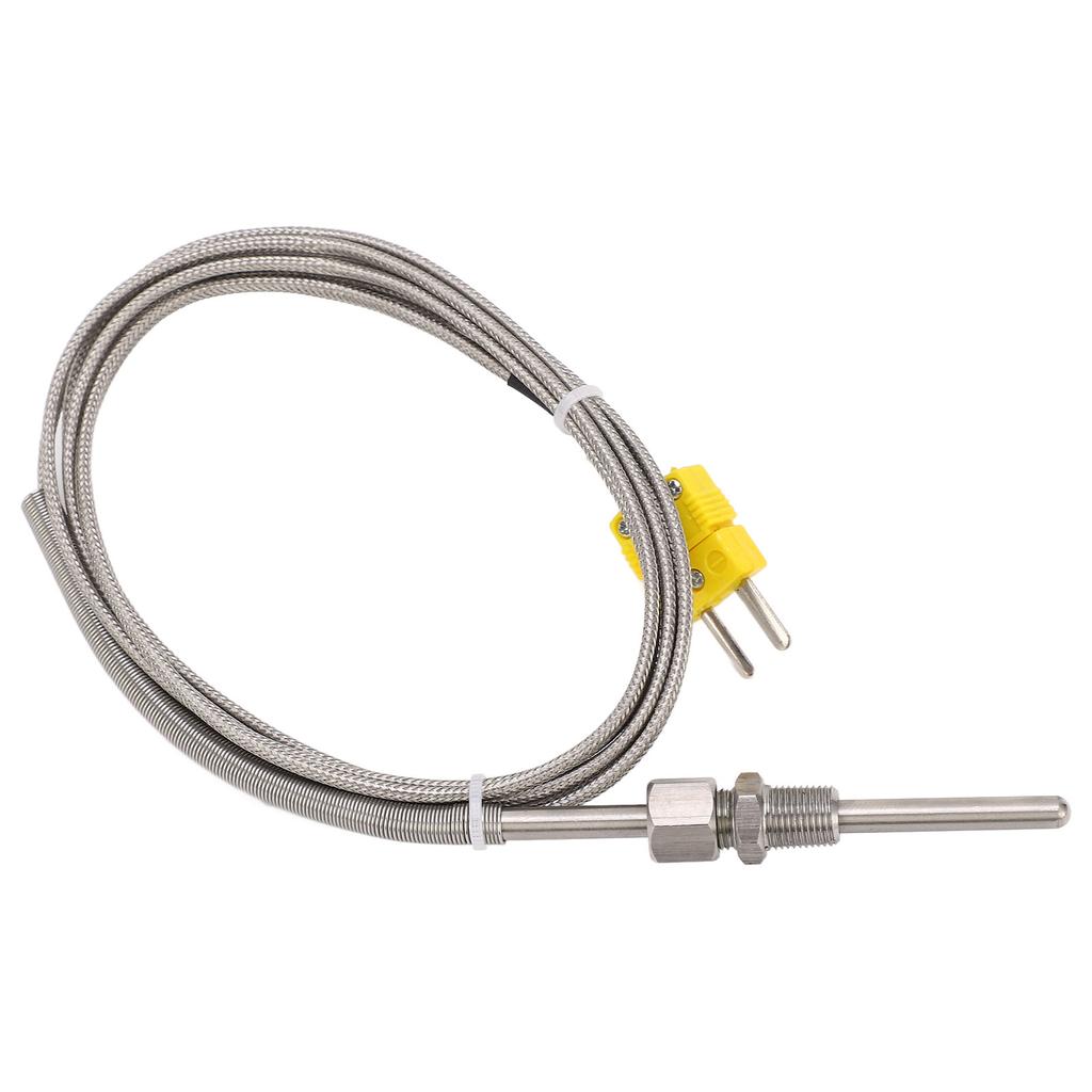Датчик термопары типа K 18 NPT 80 мм Температурный зонд Желтый разъем ?от 100 до 1250 градусов Цельсия