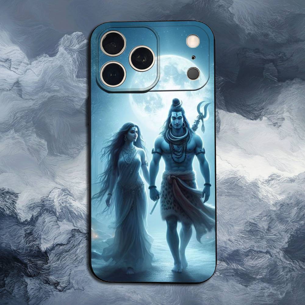 Чехол Lord Shiva Mahadevs of Indiav для iPhone 12,14,15,16,17,13,11,X,Mini,Plus,Pro Max,8,7,XR,SE,XS, Мягкий Силикон, Черный