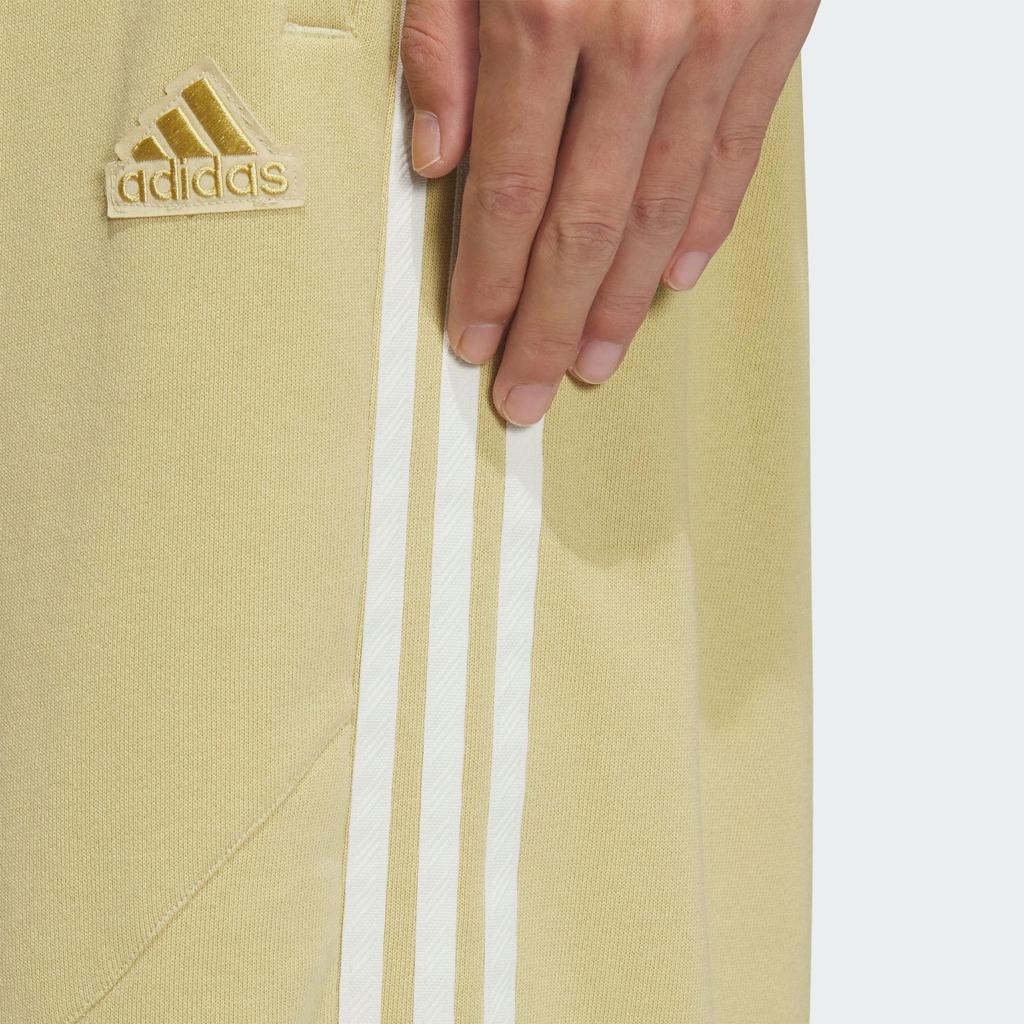 adidas Трикотажные штаны Hv Knit Joggers St 3-Stripes Series, свободные брюки для мужчин, песочно-коричневые JI8655