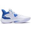 Li Ning Air Strike Shock Absorption Wear Resistant Non Slip Mid Top Basketball Shoes Men Sneaker White Blue ABPS073-2