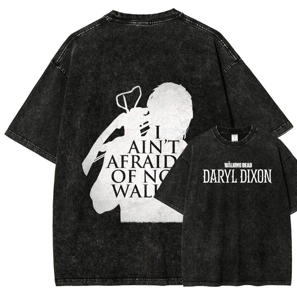 The Walking Dead Anime Lover Unisex Washed Tshirt NewModel high quality personality Clothes Plus Size Year round clothing SOFT