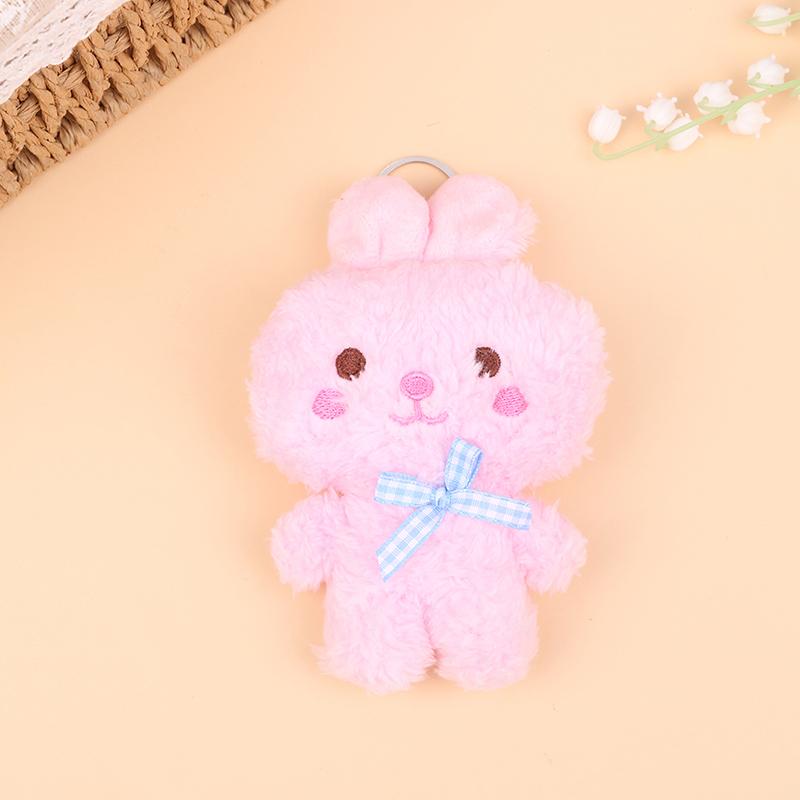 Мультяшное животное, маленький медвежонок, кролик, лягушка, курица, фаршированная плюшевая игрушка, плюшевый брелок