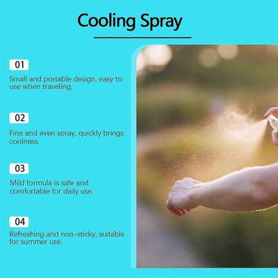 Jaysuing Cooling Spray Summer Portable Outdoor Body Cooling Spray Cool Soothing Non-sticky