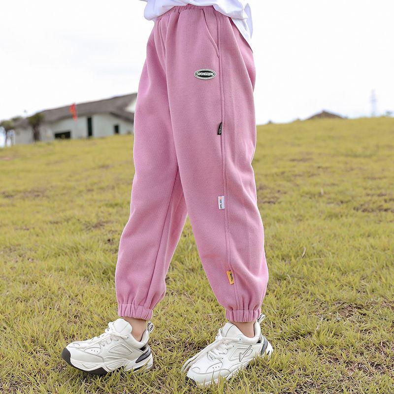 Спортивные штаны-шаровары на бархатной подкладке для девочек: Осенне-зимние модные утолщенные цельные спортивные брюки