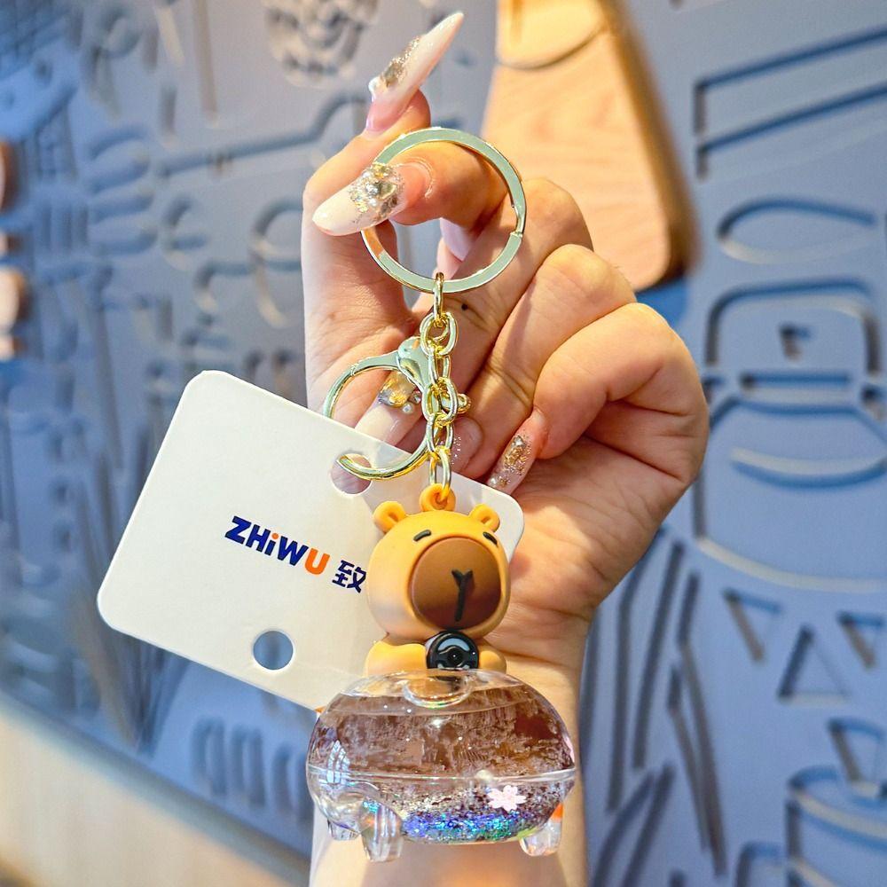 Масло Капибара Брелок Капибара Кивающий Головой Подвеска на Рюкзак Капибара Морская Свинка Брелок Детский