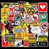 50 Waterproof Removable Warning Stickers for Luggage, Trolleys, Motorcycles, and Cars