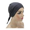 Ethnic Style Top Hat Solid Color Knotted Design Breathable Lightweight Headscarf Hat Outdoor Activities Headwear