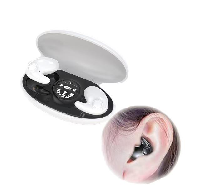 Invisible Sleep Wireless Earphones Ipx5 Waterproof, Bluetooth 5.3 Earphones with Wireless Charging Box Touch Control