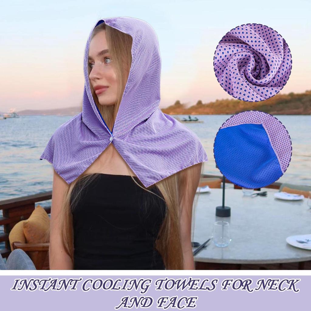 Охлаждающее худи-полотенце для жаркой погоды, впитывающее пот, худи-полотенце-обертывание, спортивные аксессуары для тренировок, защита головы от солнца для поездок на работу, просмотра