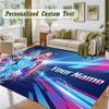Crystal Velvet Square Rug Custom NameErling Haaland Pattern Non Slip Home Floor Decor Rug