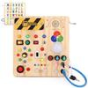 Развивающие игрушки на годы Деревянные для малышей Аутизм Сенсорные Дорожные Идеальный подарок для годовалых мальчиков Доска, Монтессори 1-3 года, Игрушки, Игрушки, 1+ (Занято v4)