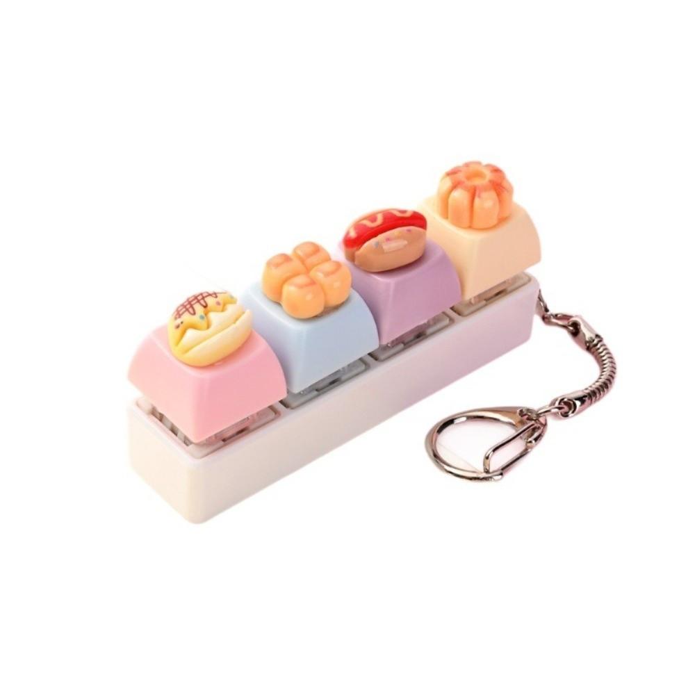 Simulation Food Food Miniature Fidget Keycap Finger Button Fake Food Key Chain Office Desk