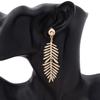 New Long Monstera Women's Hanging Earrings Flexible Leaf Pendants Female Dangle Earrings Exaggerated pendientes mujer
