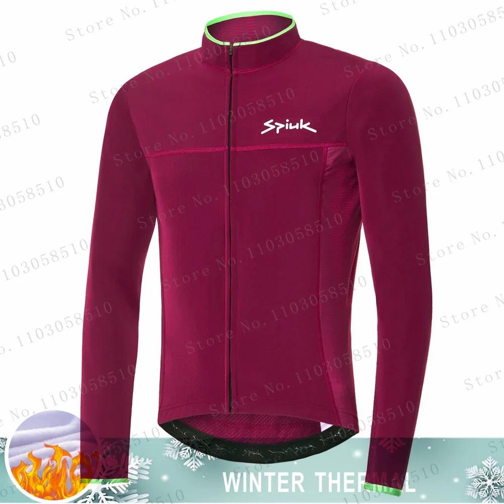 Spiukful Men Winter Fleece Cycling Jersey Set Mountian Bike Clothes Wear Ropa Ciclismo Racing Equipos Ciclismo Clothing Cycling
