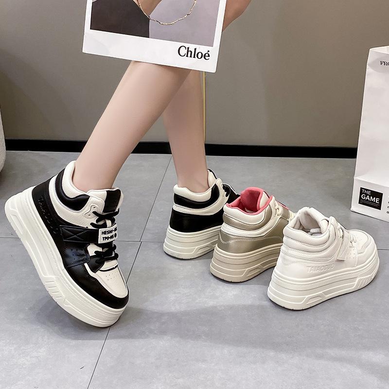 Fashion Women Chunky Sneakers Comfortable High Platform Sports Shoes for Basketball Thick Bottom Non-slip Sneakers Zapatillas Mujur 2024