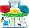 Base Ten Blocks for Math,Place Value Blocks, Base 10 Math Manipulatives for Kids, Plastic Math Cubes, Number Blocks, Math Counting Cubes,1st-3rd Grade