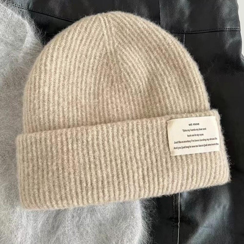 Ветрозащитная шапка-бини однотонная вязаная крючком шапка-колпак модная зимняя вязаная шапка