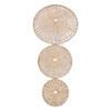 Wall Basket Decor 50cm 35cm 25cm Diameter 3D Design Handmade Round Rattan Woven Wall Ornament for