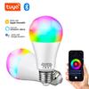 Умная светодиодная лампа Tuya WiFi Bluetooth Лампы Светодиодный RGB Умный свет Диммируемый 220В с голосовым управлением Alexa Google Assisatnt Таймер APP