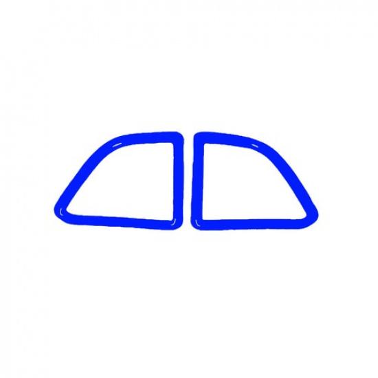Car Dashboard L&R Air Outlet Vent Cover 2X For Ford Edge 2015- Bright Blue
