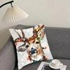 Reindeer Christmas Cute Cushion Cover Pillowcase Ultra Soft Skin Friendly Fabric Cloud Like Comfort Concealed Zipper