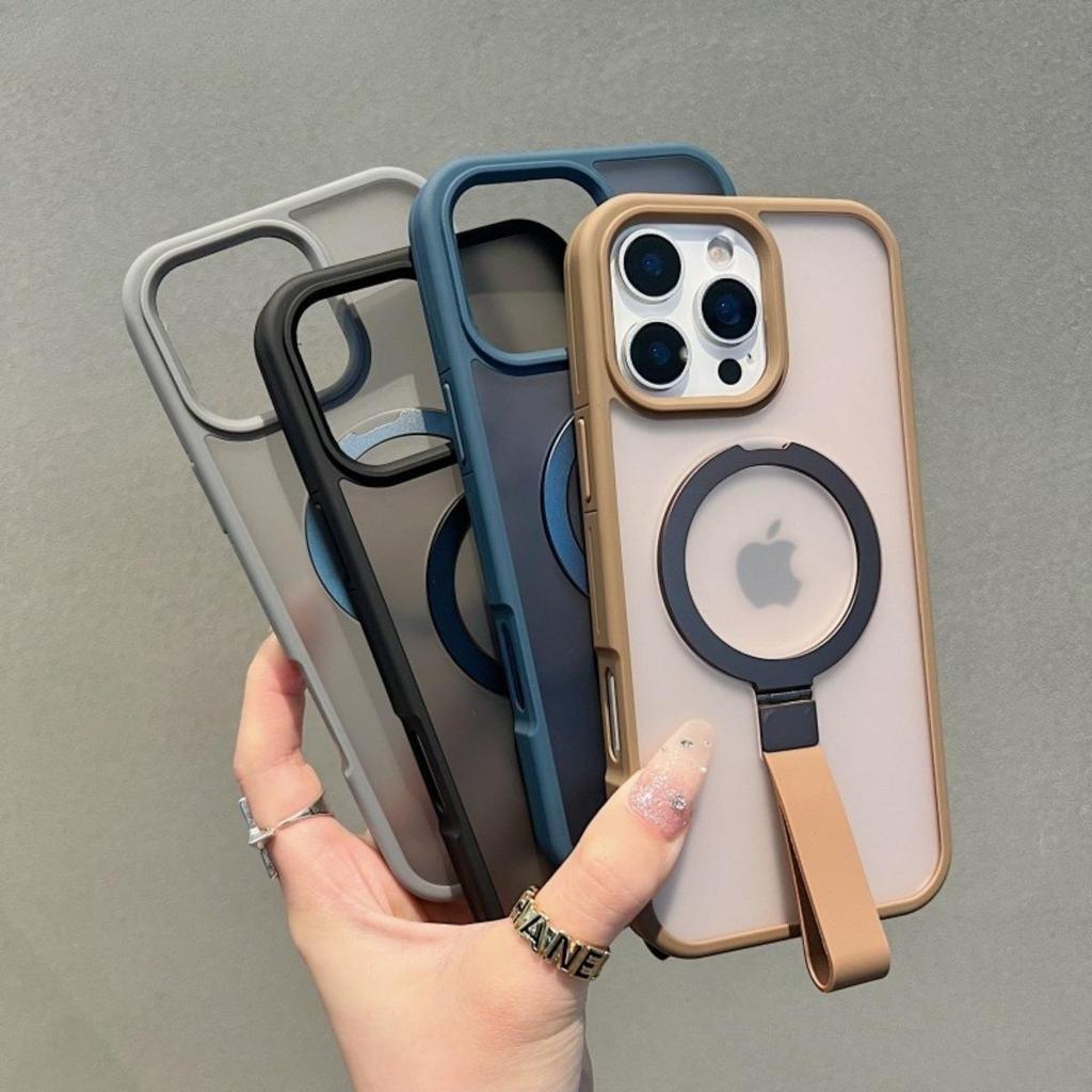 Ремешок на руку Магнитный кронштейн для чехла для телефона IPhone 17 Большое отверстие IPhone 15 Promax Прозрачный 14 Pro Премиум 13 Складной 12 Полная защита от падения 16pm