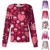 Women's Casual Long Sleeve Single Breasted Valentine's Day Printed  Clothing Cardigan Top