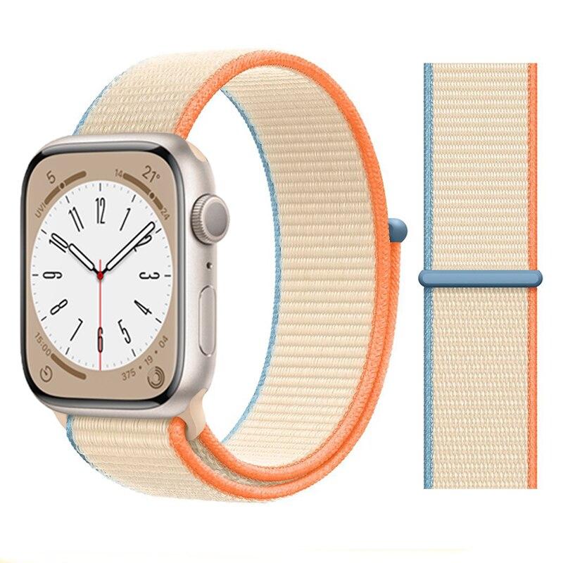 Нейлоновый ремешок-петля для Apple Watch Band 49 мм, 44 мм, 45 мм, 41 мм, 40 мм, 42 мм, 38 мм, браслет Correa iwatch series 3, 4, 5, 6 Se 7, 8, ультра, 49 мм, ремешок