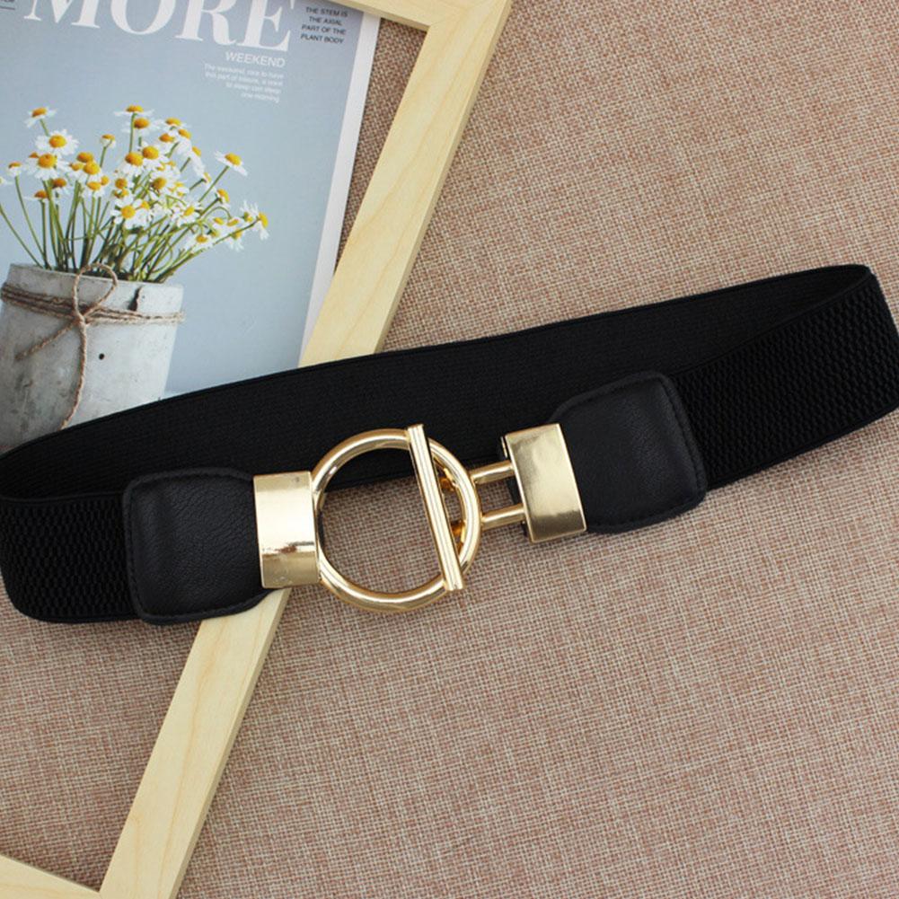 Women Adjustable Thin Belts Ladies Fashion Luxury Brand Skinny Coat Jacket Dress Waist Belt Gold Round Button Waistband